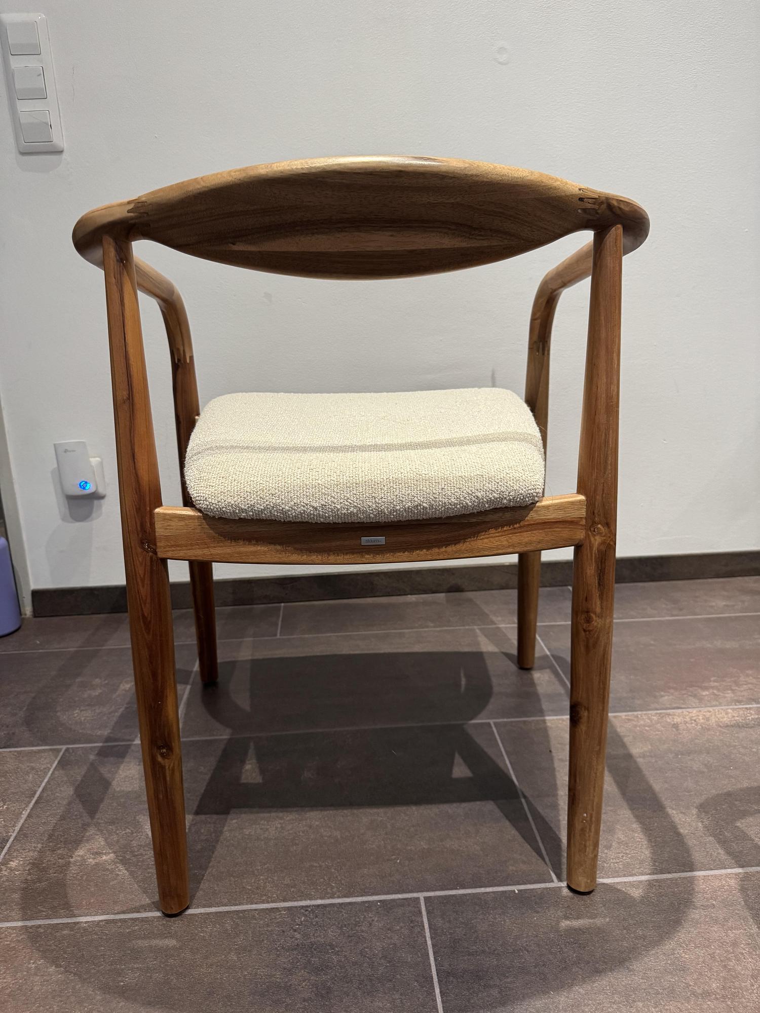 Dining chairs 4-piece Acacia wood Brown 2