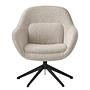 Loungesessel Baracoa Bouclé Stahl Beige Schwarz 4