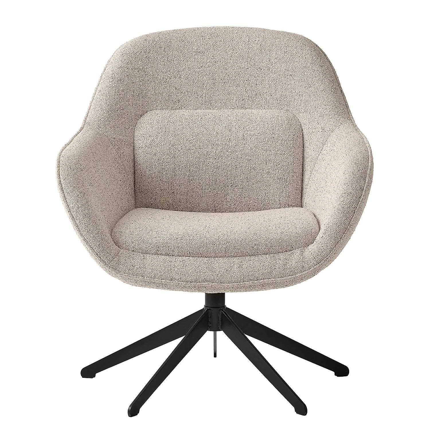 Loungesessel Baracoa Bouclé Stahl Beige Schwarz 4