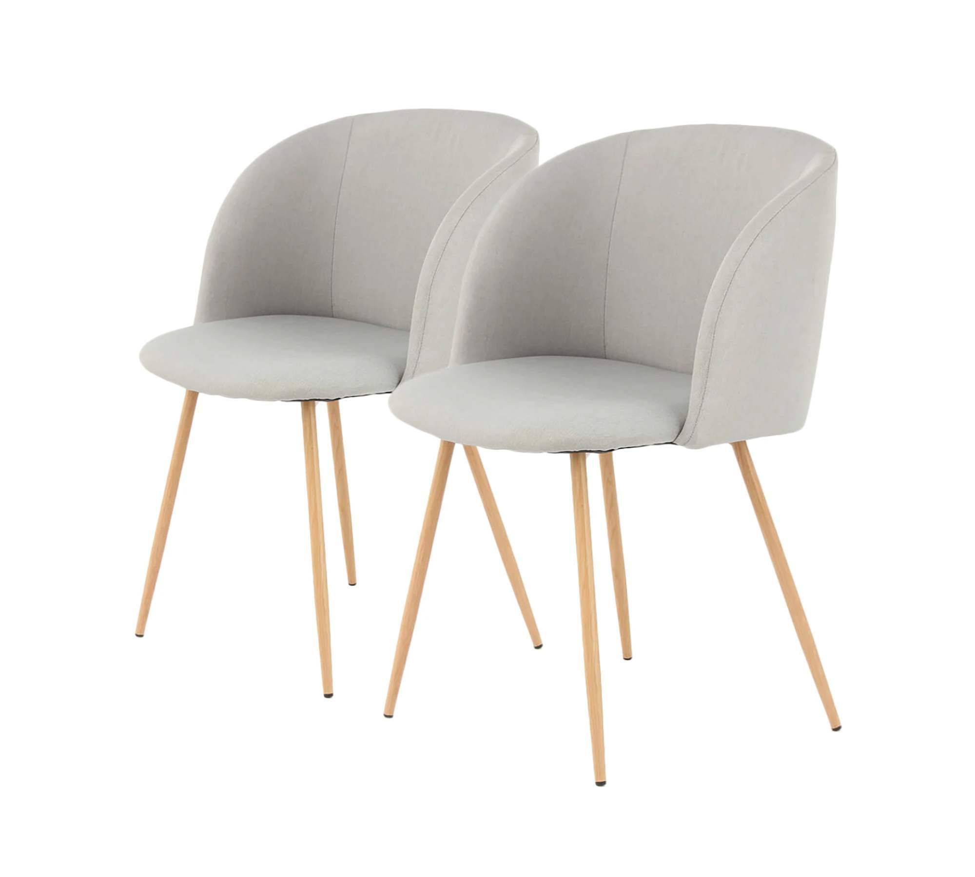 2x Esszimmerstuhl Samt Metall Beige 0