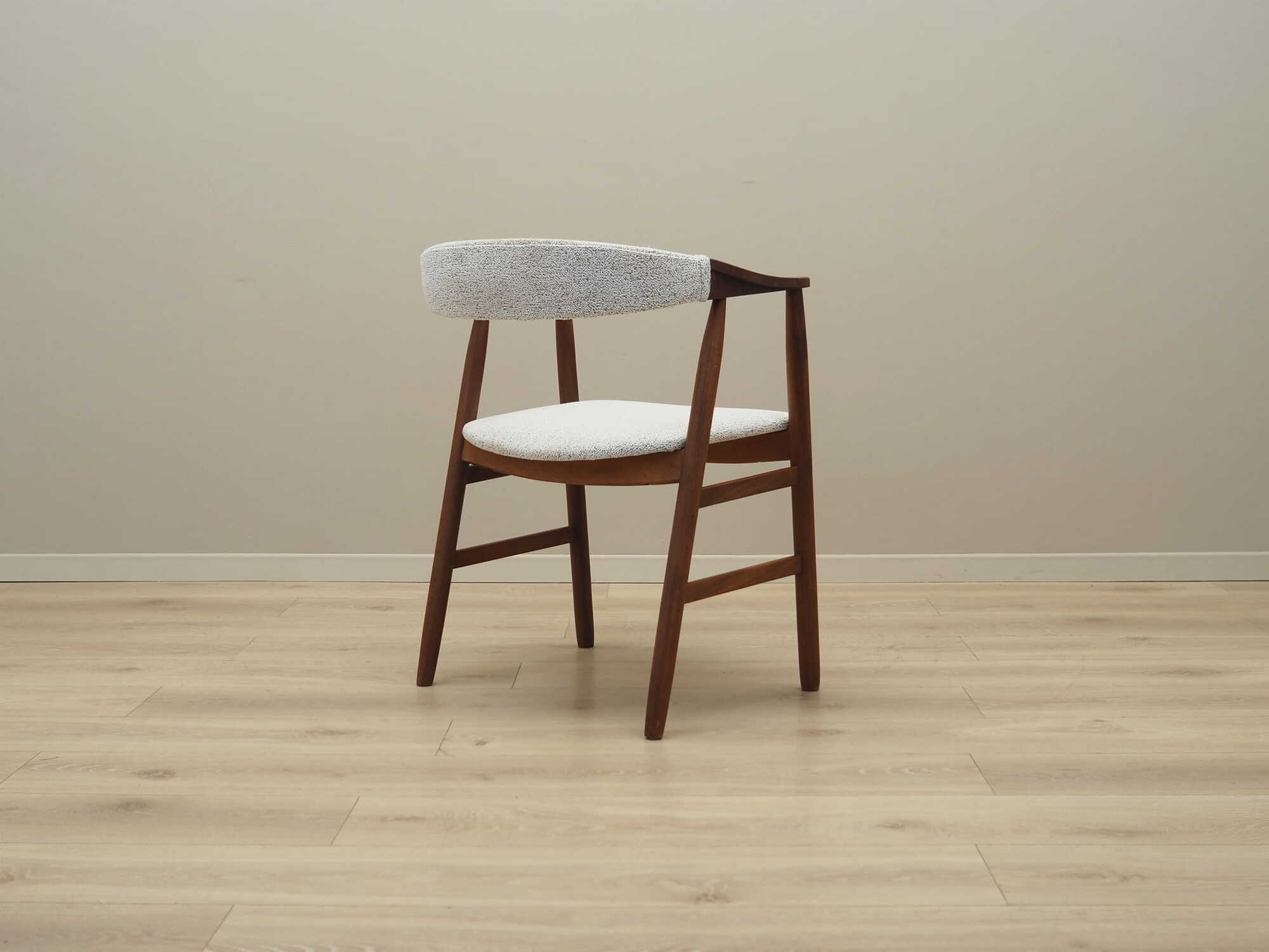 Vintage Armchair Teak White 1970s 5