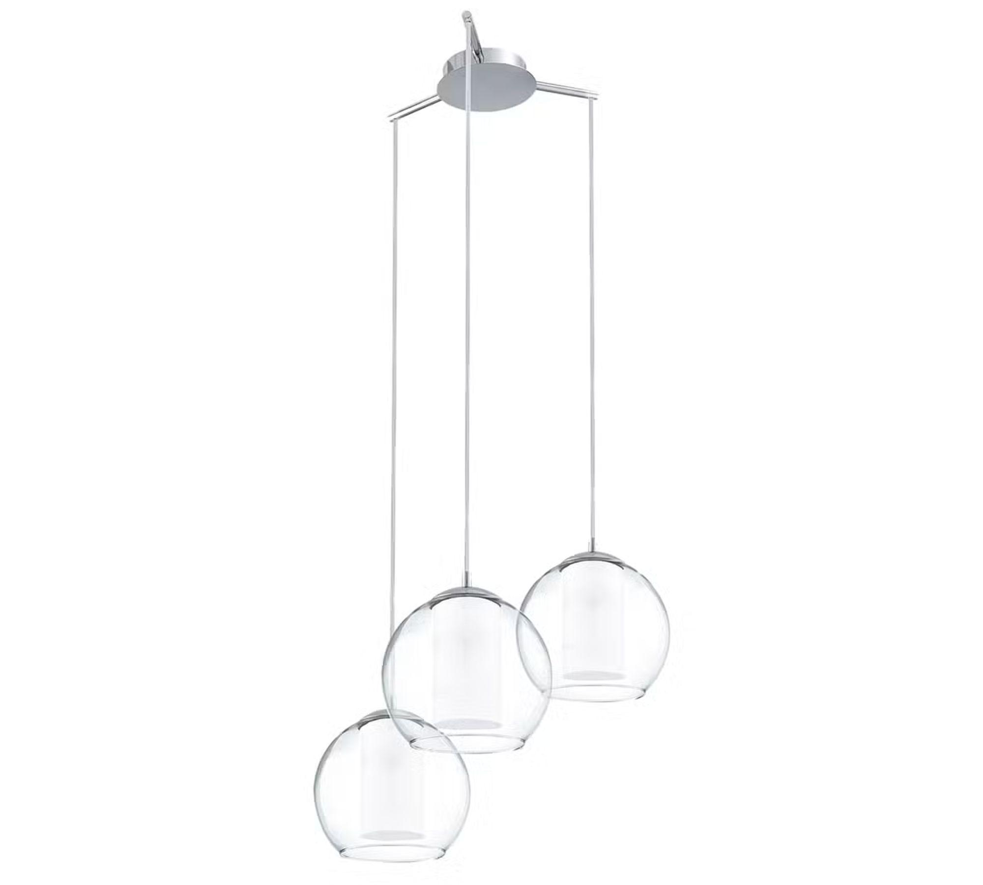 Pendelleuchte Bolsano II Glas / Stahl 3-flammig 0