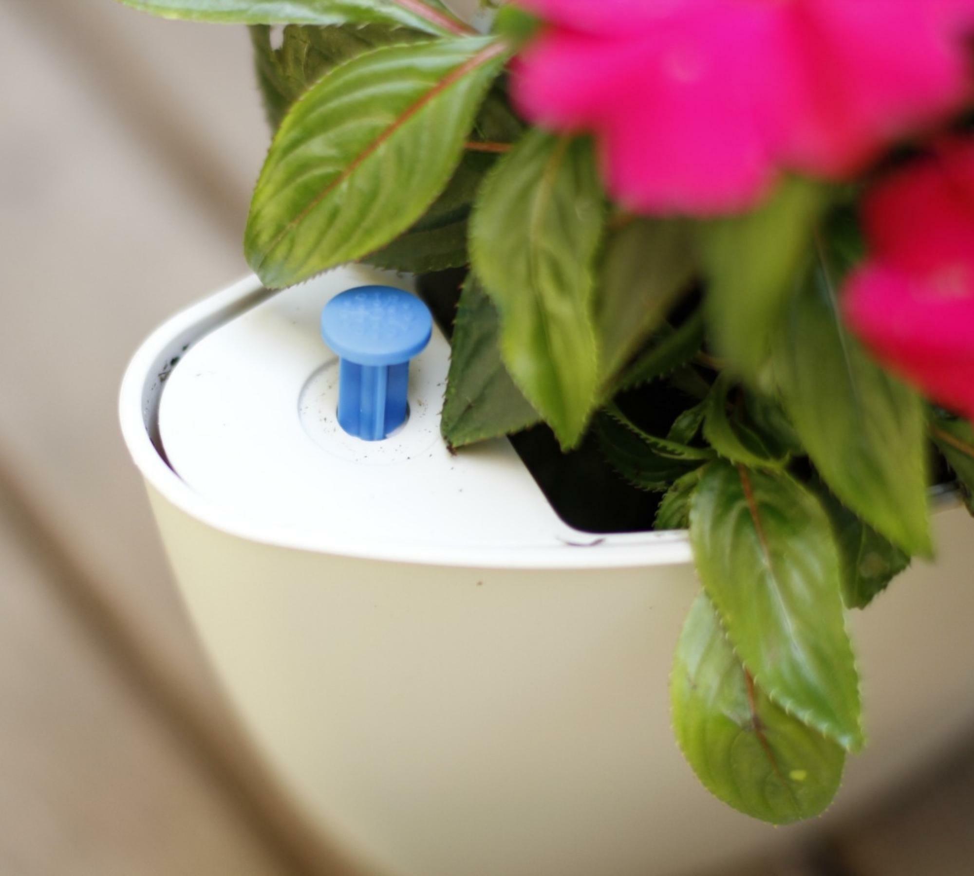 3x Wall flower pot with self-watering White 2