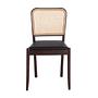 Chair Rattan Faux Leather Black 1