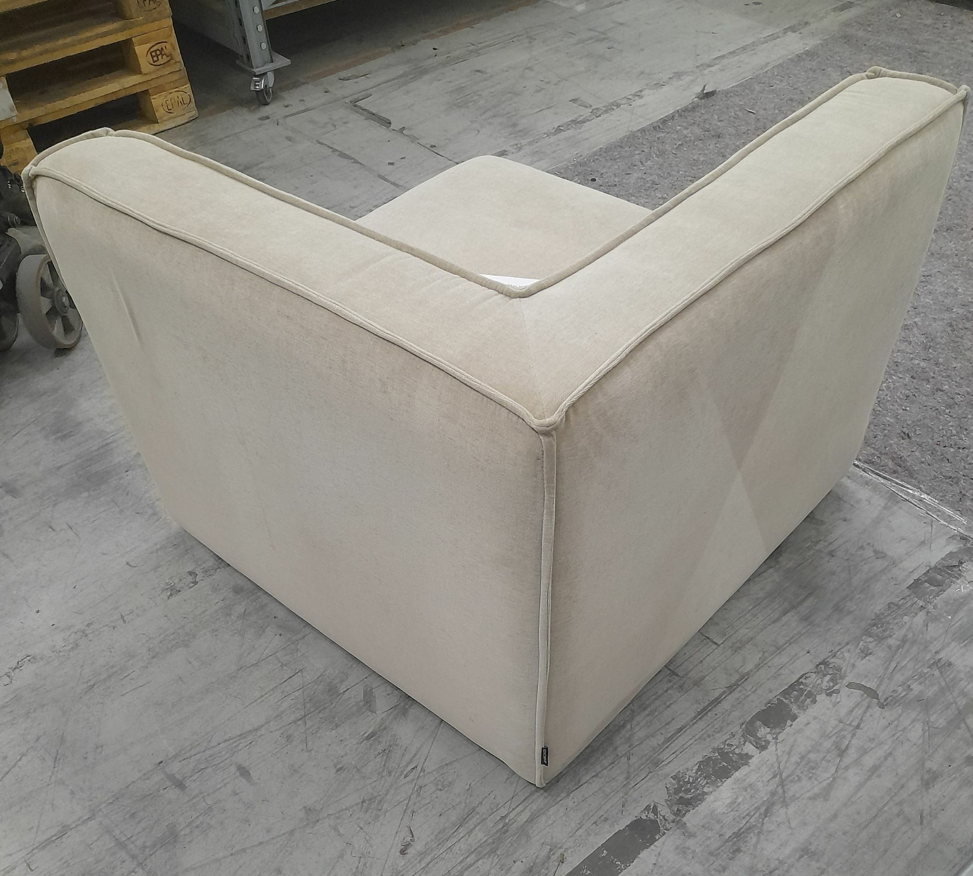 Dane 1-seater corner module right Danny Cream 3