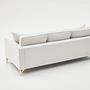 Lima Sofa 3-Sitzer Creme mit goldenen Beinen 2