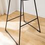 2x Bar stools Black Plastic Steel 5