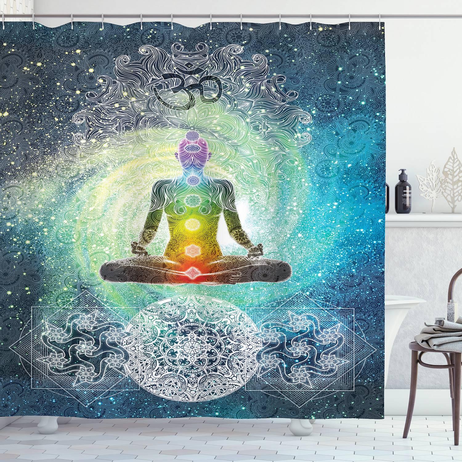 Duschvorhang Mandala Zen Polyester Mehrfarbig 175 x 180 cm 2