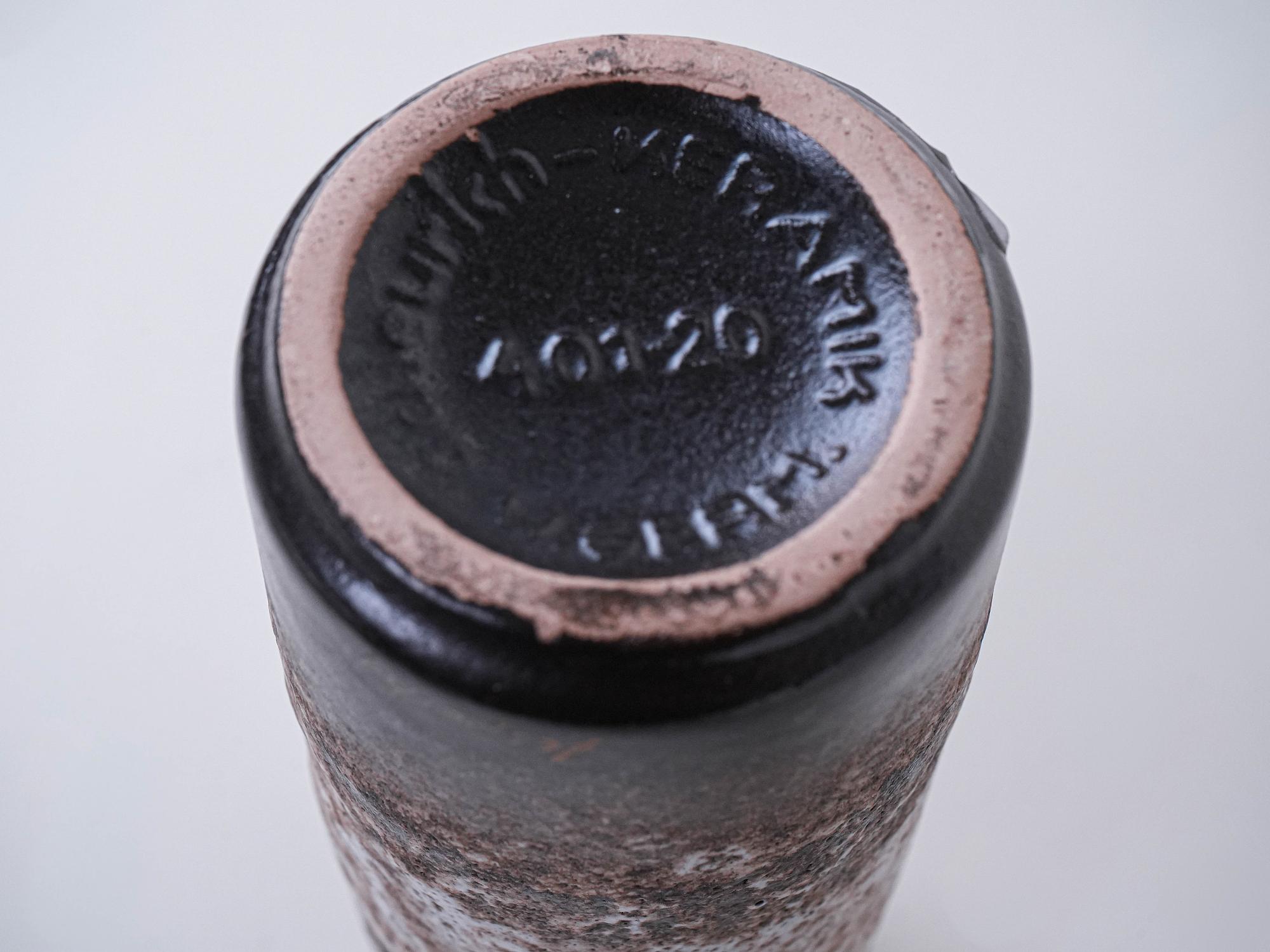 Keramikvase mit Henkel 1960er Jahre 6