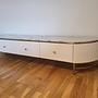 Lowboard Marmor Holz Weiß 2