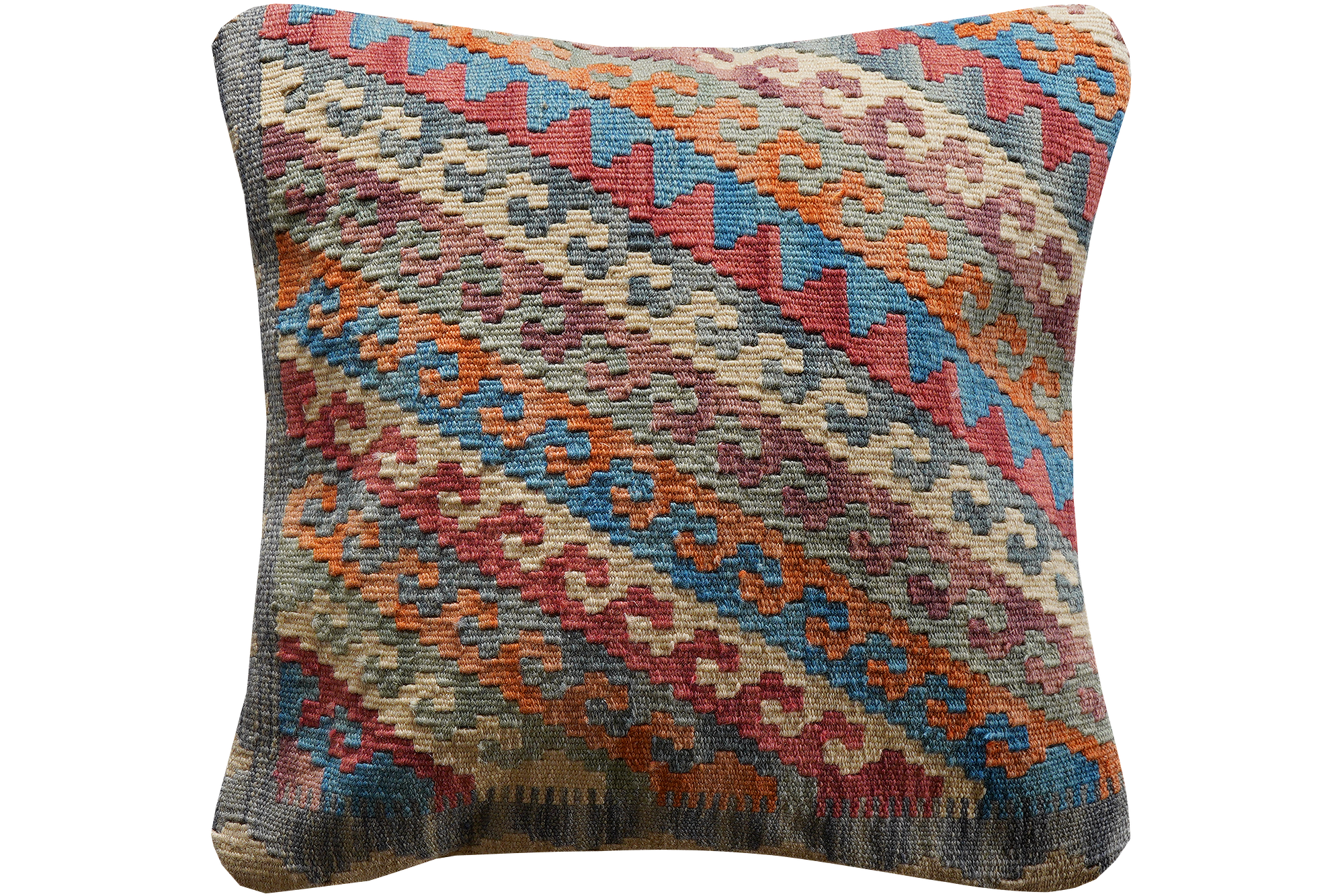 Carpet Pillow Wool Cotton Multicolored 0