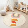 Circular pattern Children's rug Multicolored Ø180cm 3