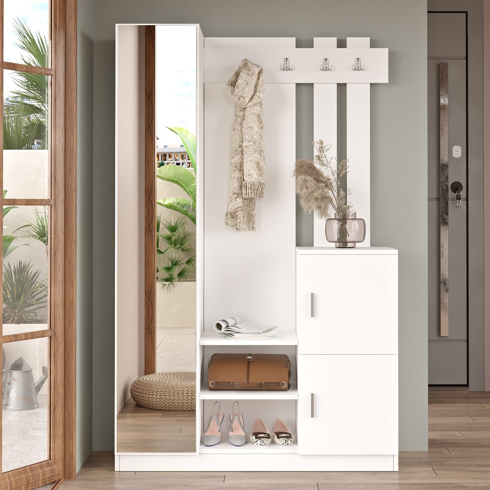 Orga Garderobe Weiß 113.6cm x 180cm 0