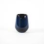  Keramikvase Marineblaue 1970er Jahre 3