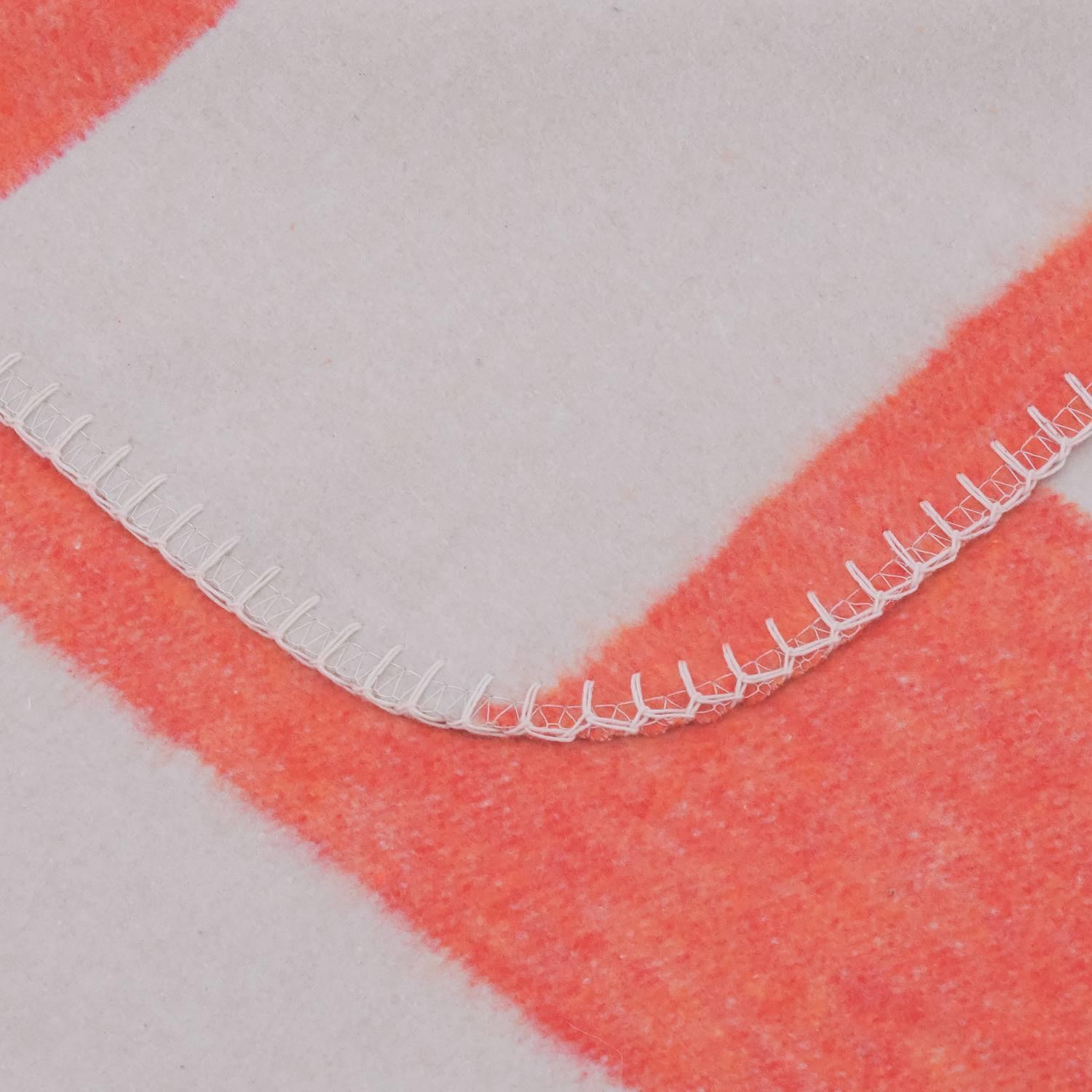 Kuschelwohndecke II Baumwolle Orange Hellgrau 3