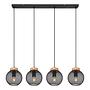 4-flame pendant light Pablo Ficus iron black 3