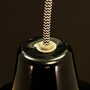 Vintage pendant lamp metal black 1960s 4