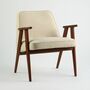366 Sessel Holz Textil Weiß 0