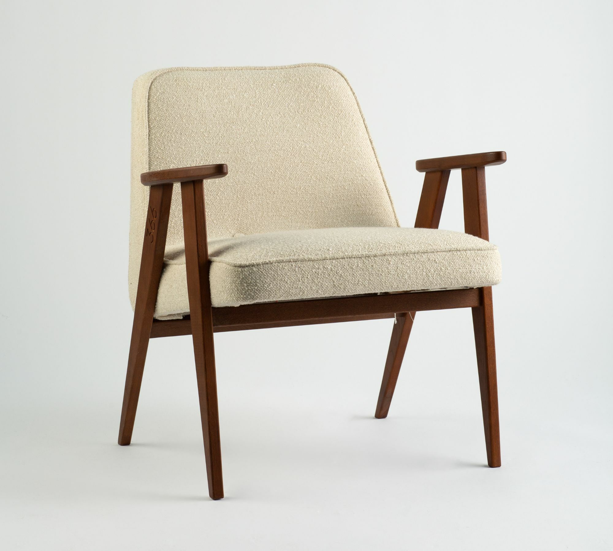 366 Sessel Holz Textil Weiß 0