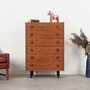 Vintage chest of drawers Teak wood Brown 1960s 1