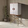 Sideboard aus Stoff und Walnussholz 3272 6