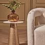 Amira Side Table Iron Gold White 41cm 2