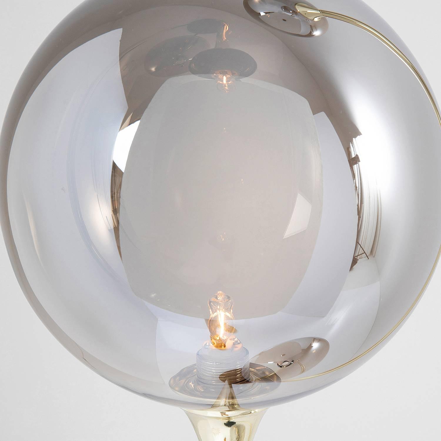 Al Capone Floor Lamp 3-Light Glass Steel 4