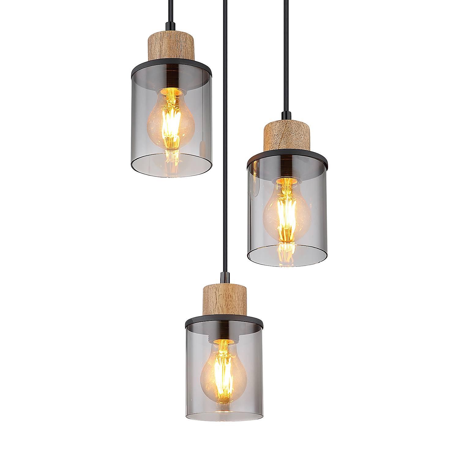 Pendelleuchte Reid Typ B Farbglas Eisen 1