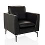 BAVERO Lounge Chair Faux Leather Black 3