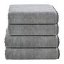 Towel Deluxe Prime Set of 4 Cotton Fabric Grey 0