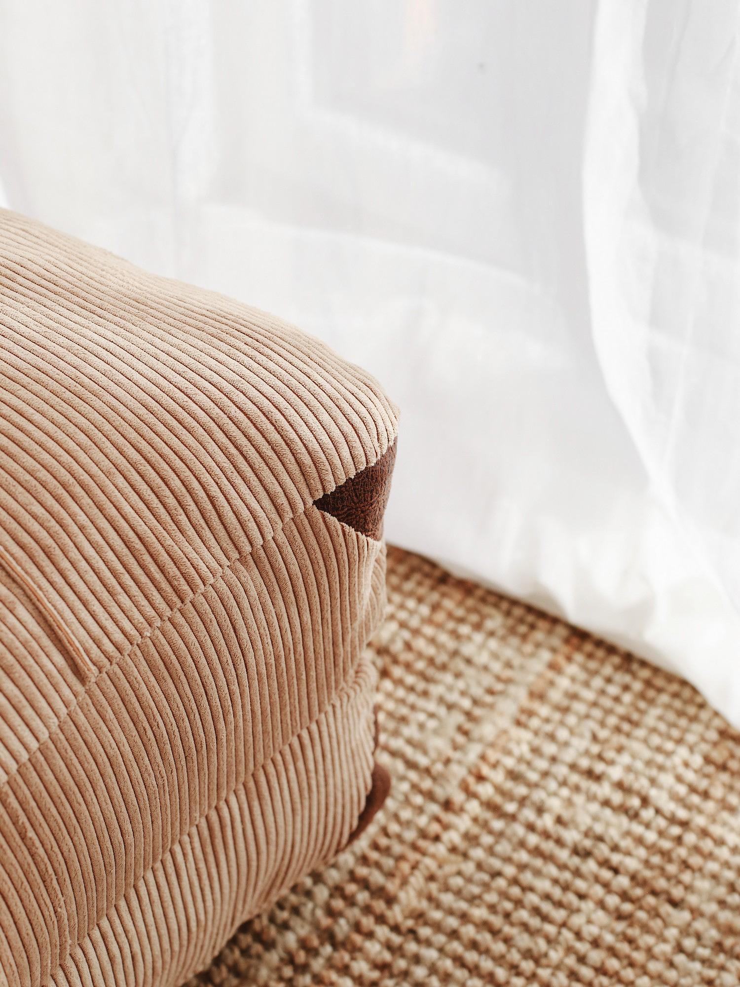 Fold Velvet Armchair Sofa Bed 1-Seater Camel 5