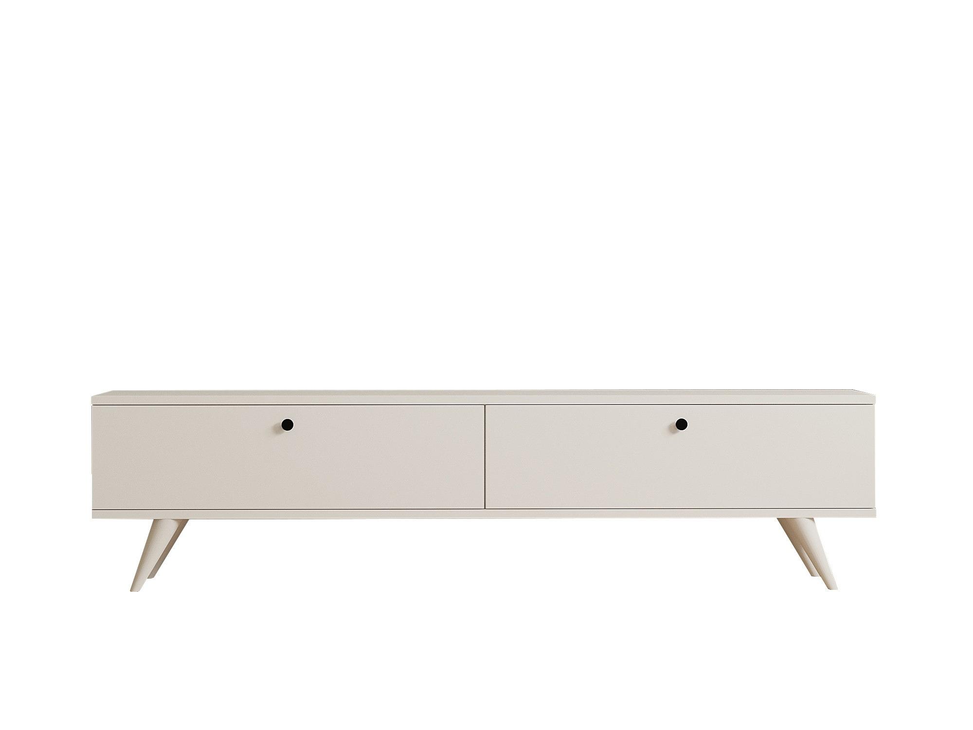 Paris Lowboard Holzfurnier Weiß 6