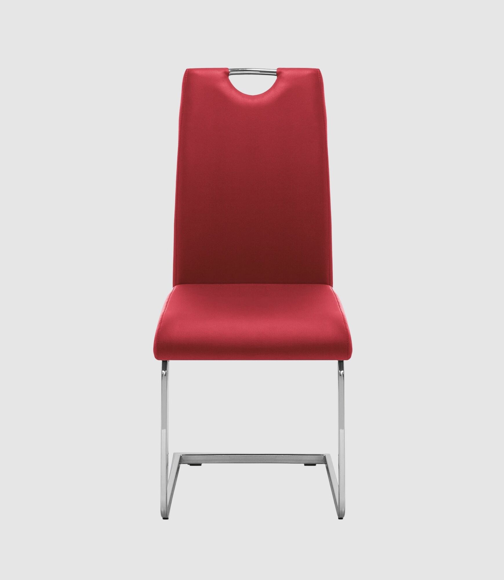 Freischwinger Pasala Kunstleder Burgunderrot 2er Set 1