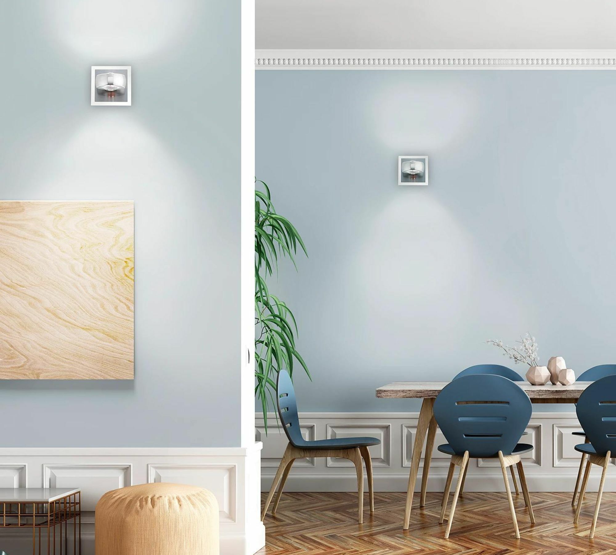 LED wall light 2-flame acrylic glass metal 5