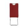 2x Freischwinger Kunstleder Metall Rot 3