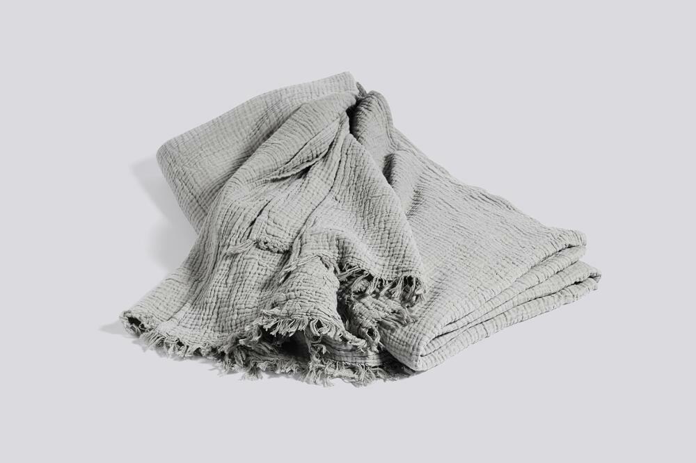 Crinkle Tagesdecke Grau 0