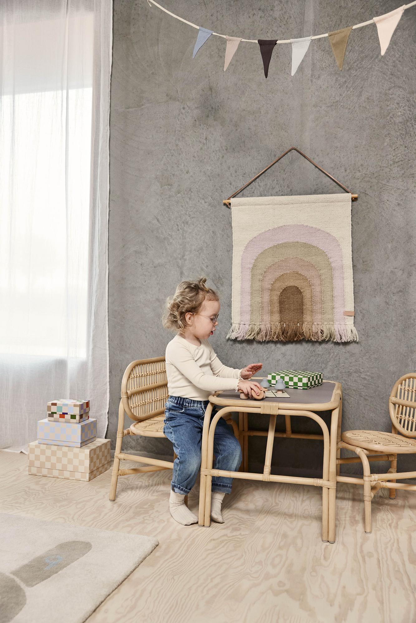 TicTacToe Spiel Pilzform Holz Grau 1