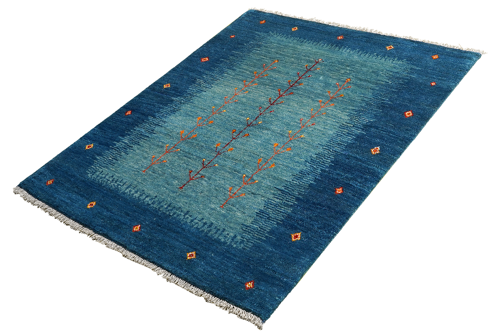 Rizbaf Gabbeh-Teppich Wolle Blau 3