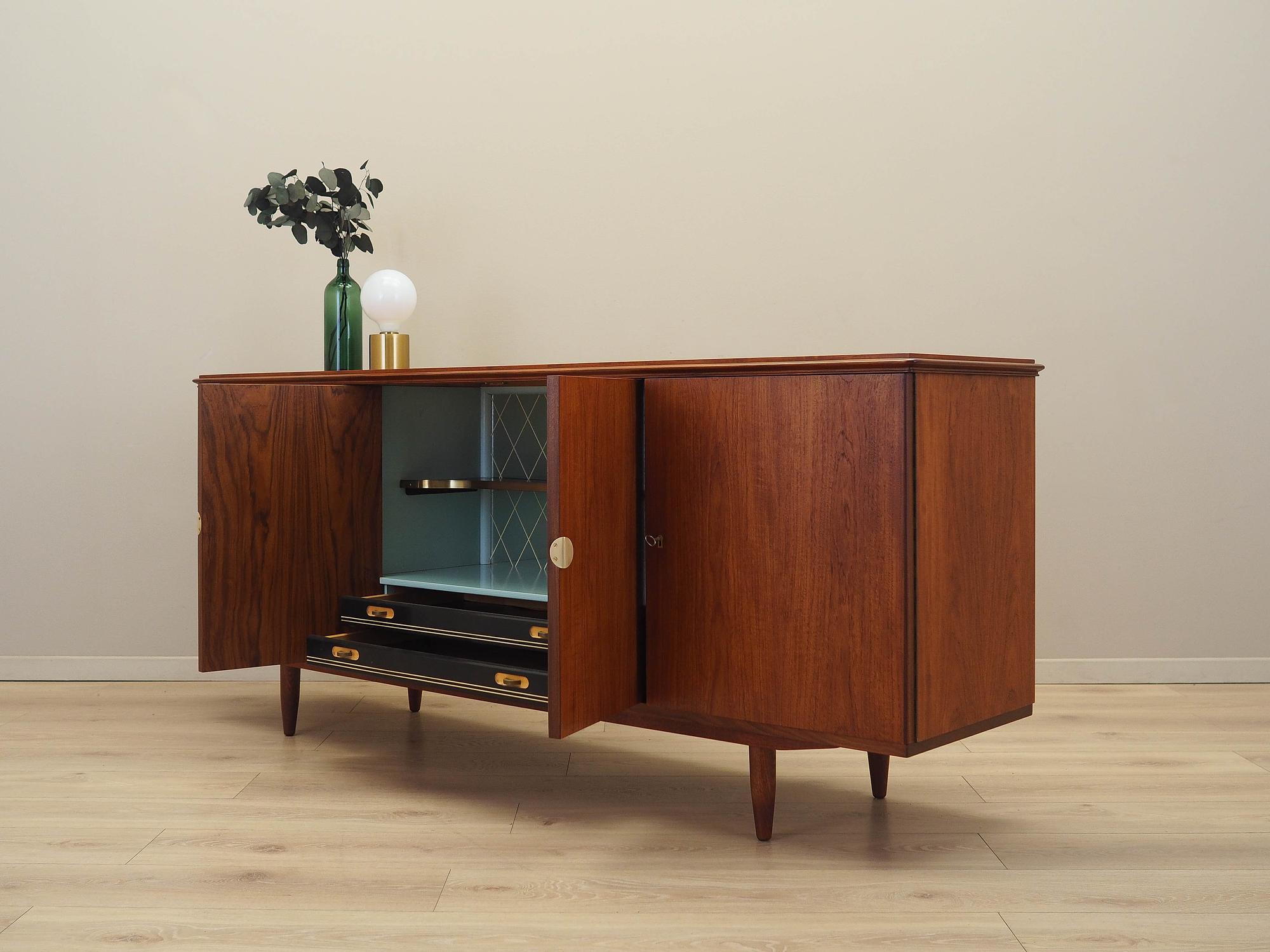 Teak sideboard brown 1970s 4