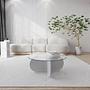 Bubble Coffee Table Safety Glass White Ø75cm 2