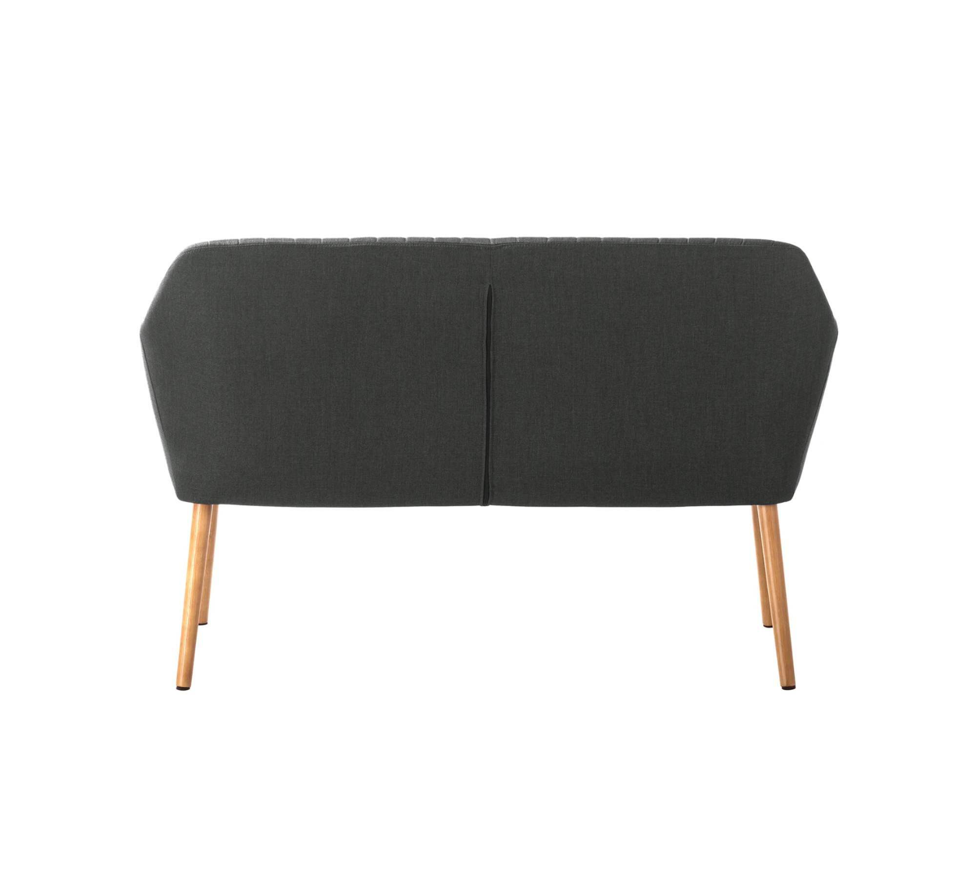 Küchensofa Webstoff Holz Grau 3