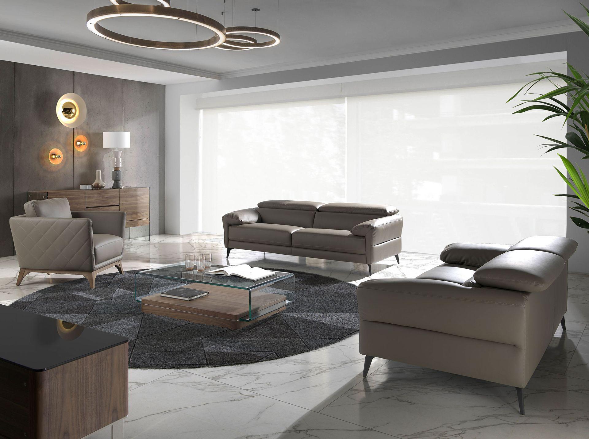 Credenza impiallacciatura di noce vetro marrone 2