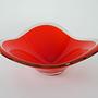 Platte Muranoglas Rot 1960er Jahre 3