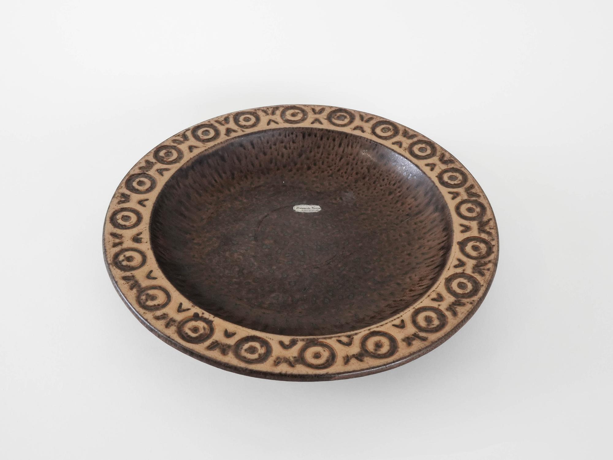 Ceramic bowl Brown 1960s 3