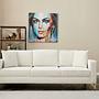 Lima Sofa 3-Sitzer Creme mit goldenen Beinen 0