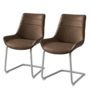 2x Saval Freischwinger Microfaser Cappuccino 0