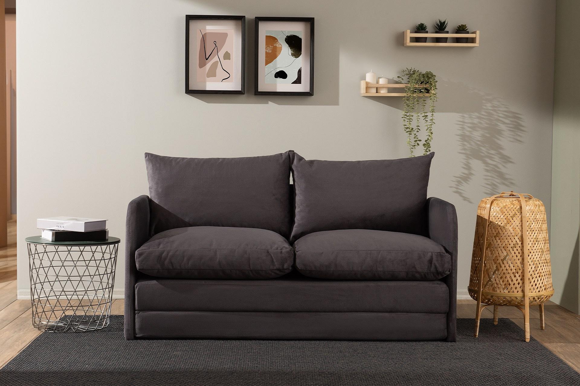 Saga Xl Schlafsofa 2-Sitzer Grau 3