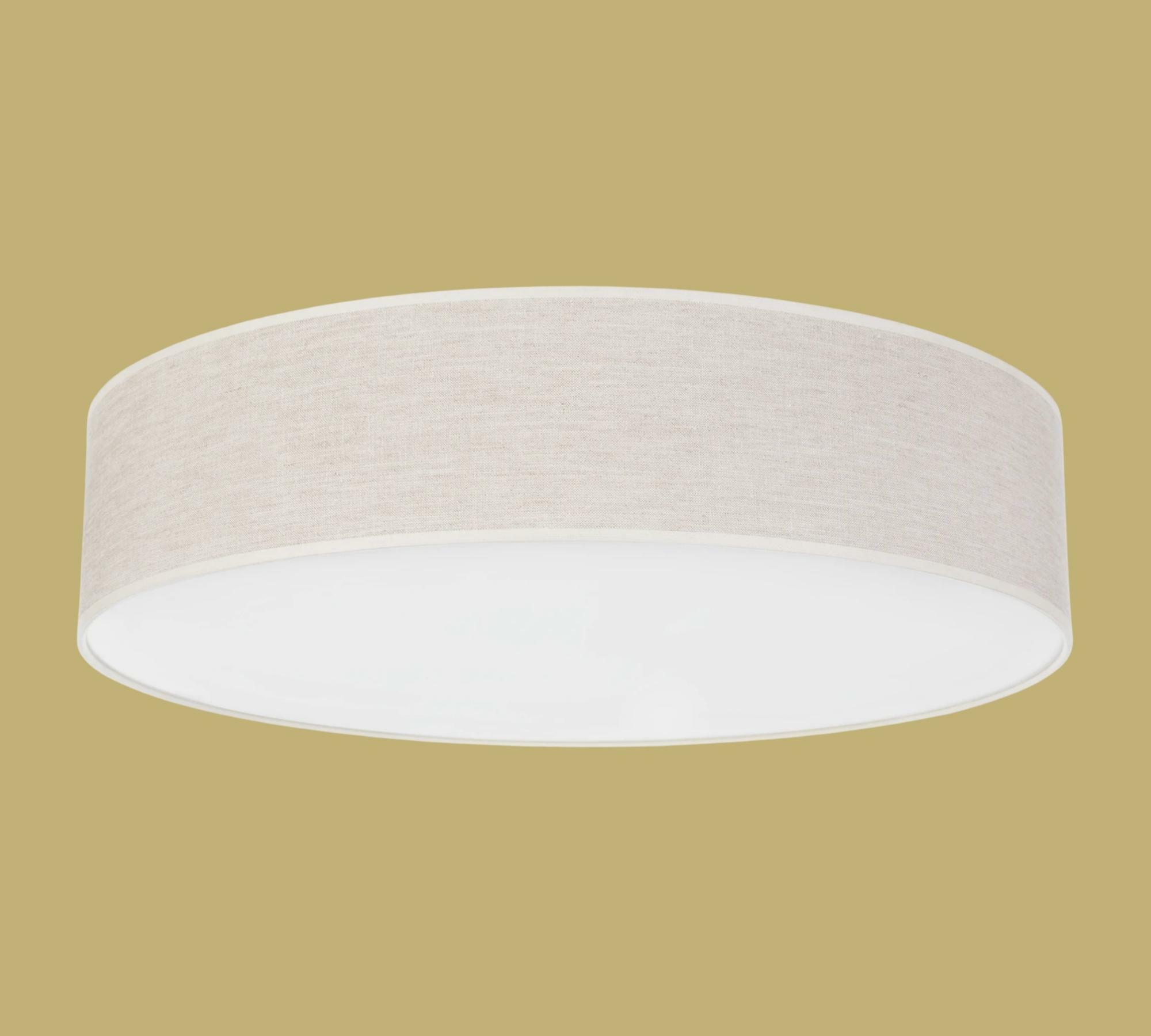 Deckenleuchte 4-flammig Leinenoptik Beige 0