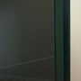 Vintage display cabinet oak wood green 1980s 7