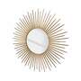 Runder Spiegel Eisen Glas Gold 0